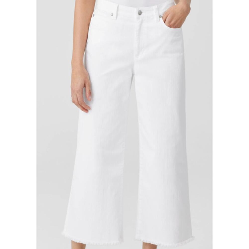 Eileen Fisher Organic Cotton Denim Wide-Leg Jean Size XS/TP